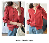 100% Cotton Women’s O-Neck Solid Cardigan – Luxury Designer Pullover thumbnail 19