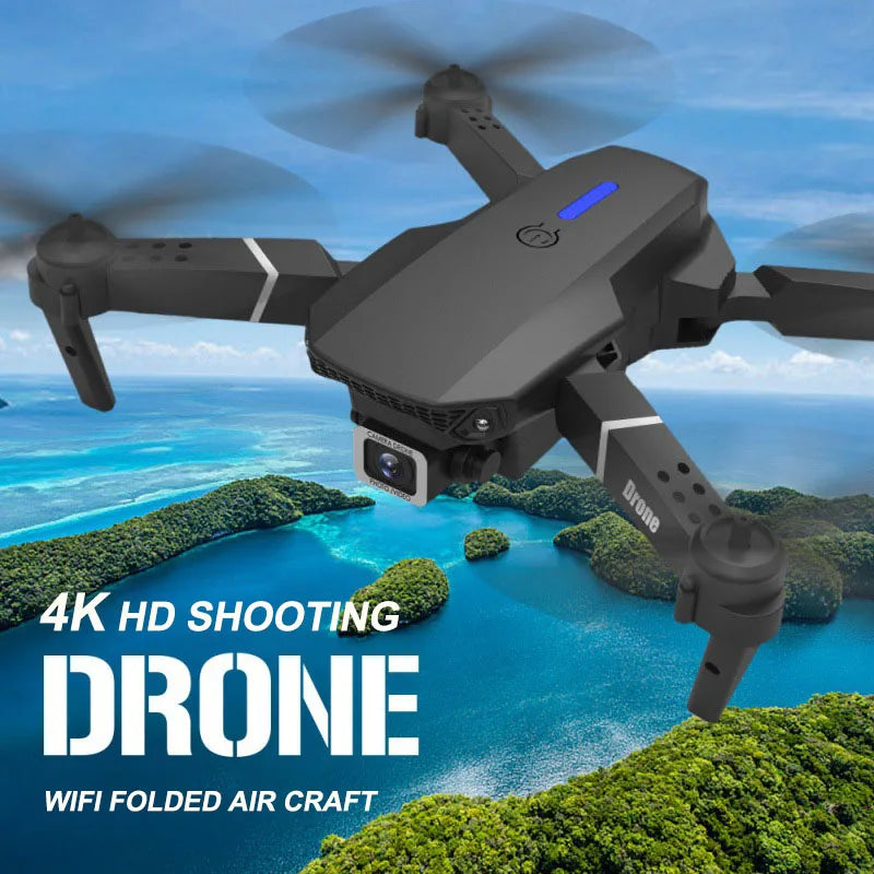 E88 Pro Drone 4K Dual Camera Foldable RC Quadcopter with WiFi FPV & Trajectory Flight