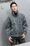Nature Wool Men’s Real Fur Shearling Coat – Winter Leather Jacket, Loose Fit, Short Style thumbnail 18