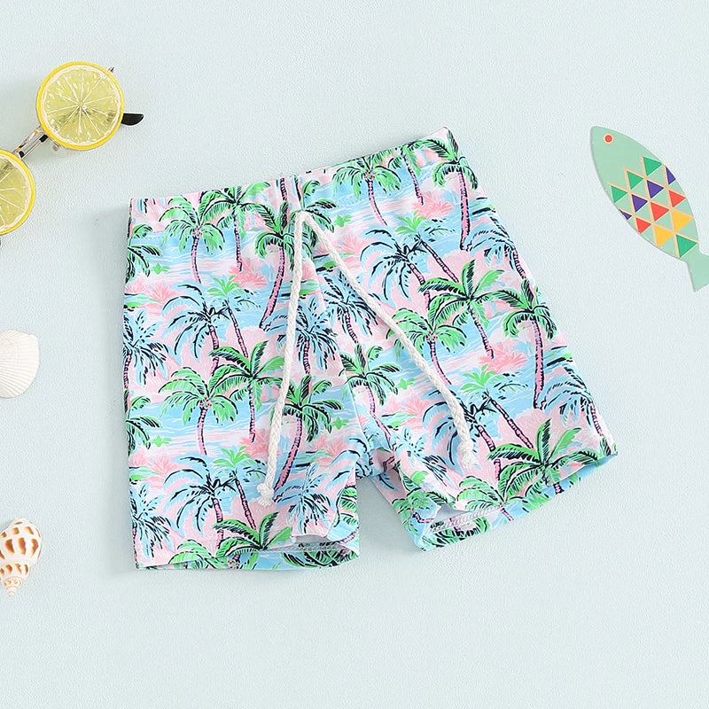 Blotona Boys Swim Trunks – Dinosaur, Plaid & Turtle Print Toddler Board Shorts