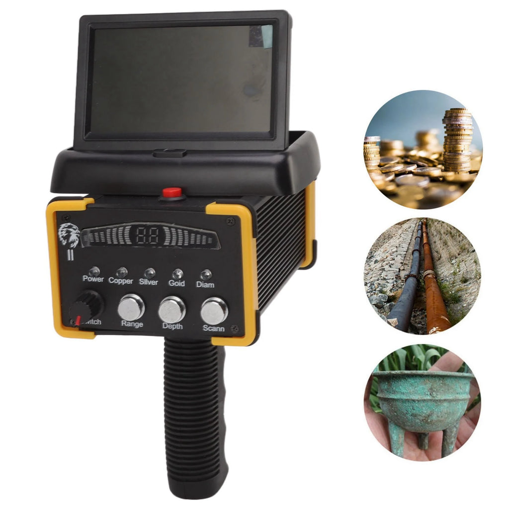15m Depth | 1000m Range High-Accuracy Metal Detector with LCD Display – For Gold, Silver & Copper – Qiilu