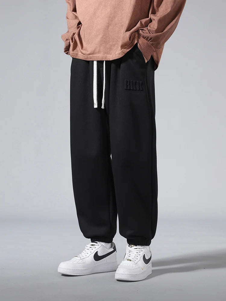 Men’s Big Size Hip Hop Jogger Sweatpants 6XL–8XL Loose Fit Cotton Blend Pants