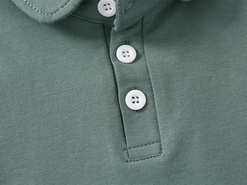Fashion Kids Boys Polo Shirt – Luxury Stand Collar Summer Tee, Soft Breathable Cotton