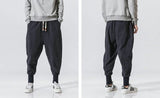 Men’s Cotton Linen Harem Pants – Baggy Streetwear Joggers with Elastic Waist thumbnail 18