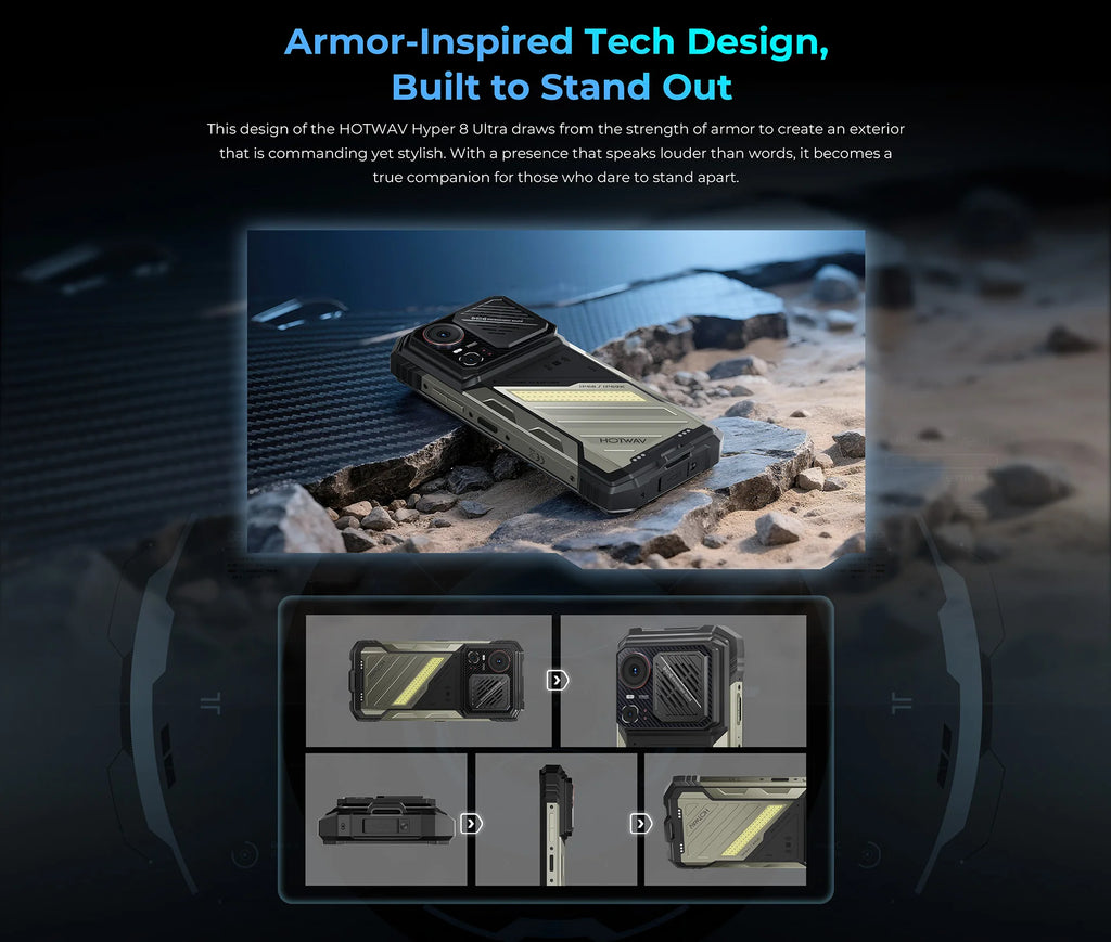 HOTWAV Hyper 8 Ultra Rugged Walkie-Talkie 5G Smartphone 12GB 512GB 12000mAh 108MP NFC Android 15
