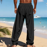 Men's 16-Color Breathable Linen Yoga Pants Loose Casual Sportswear for Spring/Summer thumbnail 15