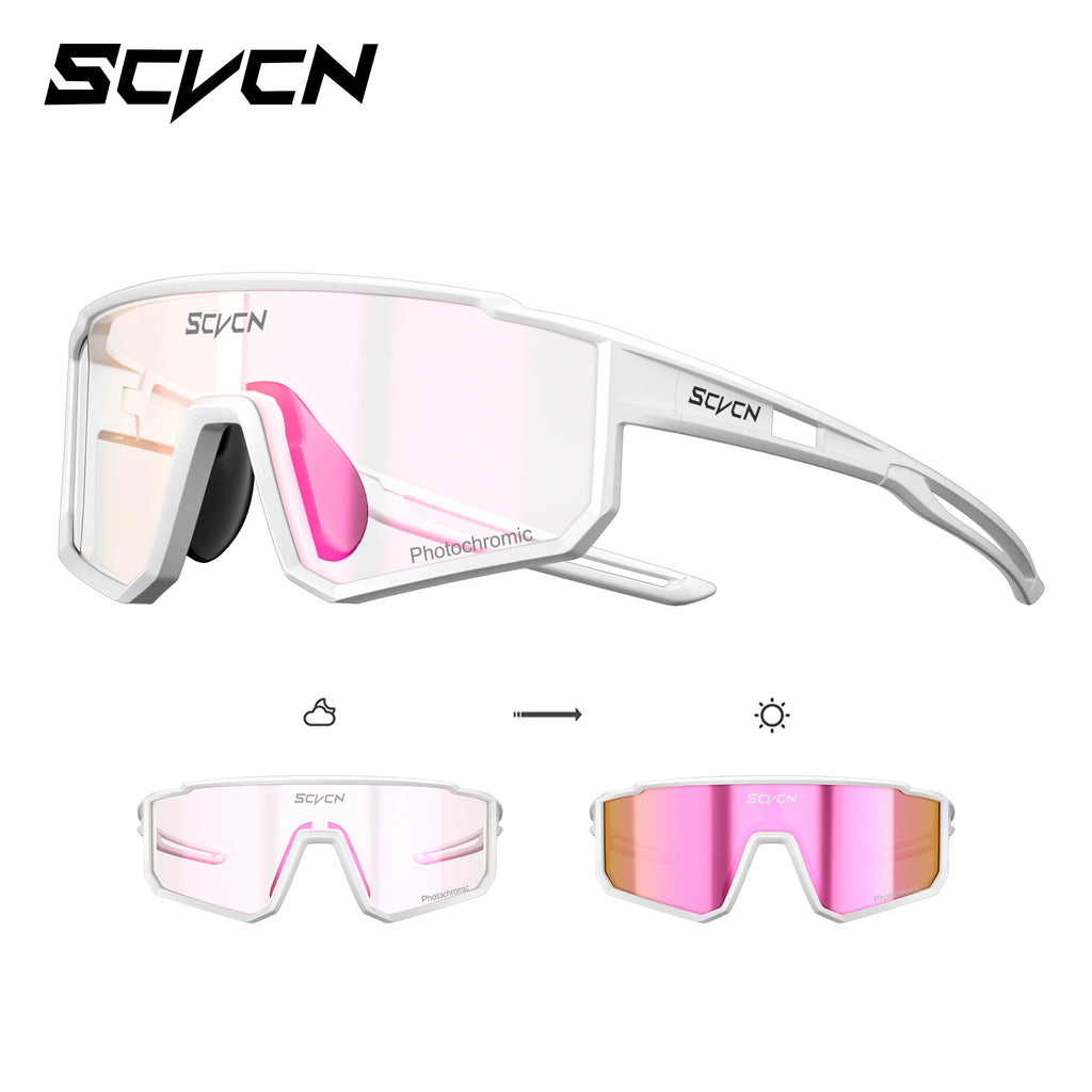 SCVCN Kids Photochromic Cycling Sunglasses UV400 TR90 Lightweight Sports Glasses for Boys and Girls Age 6–14