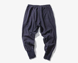 Men’s Cotton Linen Harem Pants – Baggy Streetwear Joggers with Elastic Waist thumbnail 22