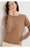 WinvyNee Women's 100% Wool Ribbed Crew Neck Sweater – Slim Fit Winter Knit Pullover thumbnail 11