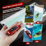 Mini Remote Control Boat 5 km/h – Wireless High-Speed Model Boat with LED Lights thumbnail 2