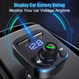 Multi functional Dual USB Car Charger with Bluetooth 5.0 FM Transmitter and Hands-Free Callingree Calling Radio Receiver thumbnail 5
