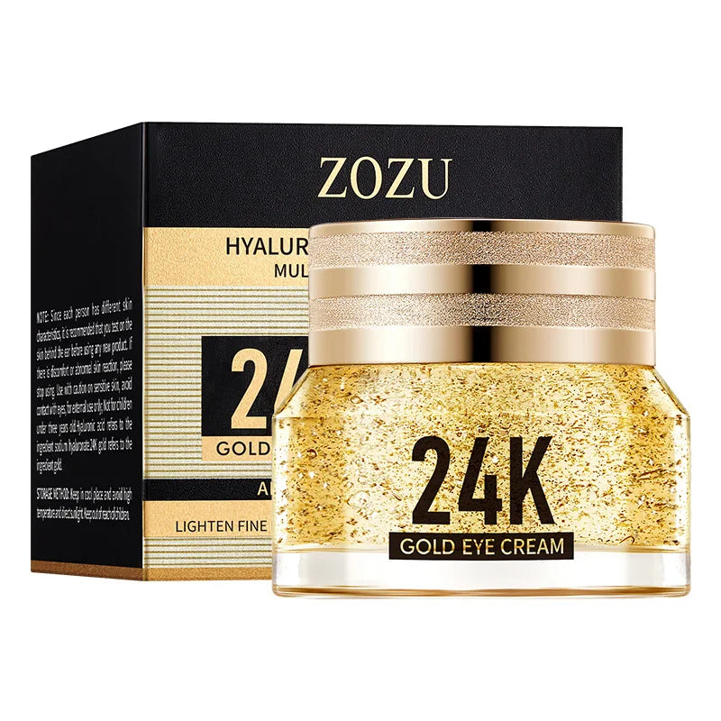 24K Gold Hyaluronic Acid Eye Cream – Anti Dark Circles, Puffiness & Firming Treatment 30ml