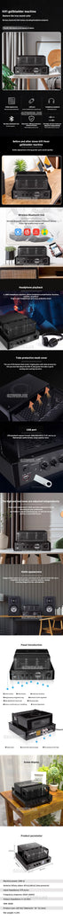4.2 Intelligent Home Combo Theater Bluetooth Speaker Wooden Subwoofer 3D Surround Sound Vacuum Tube Amplifier 150W