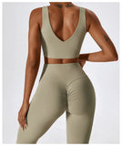 Seamless 2-Piece Women’s Yoga Set – Fitness Leggings & Sports Bra Workout Suit thumbnail 45