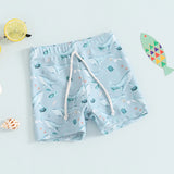 Blotona Boys Swim Trunks – Dinosaur, Plaid & Turtle Print Toddler Board Shorts thumbnail 9