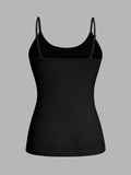 4-Pack Women’s Solid Color Camisole Tank Tops – Adjustable Strap Sleeveless Summer Vests thumbnail 12