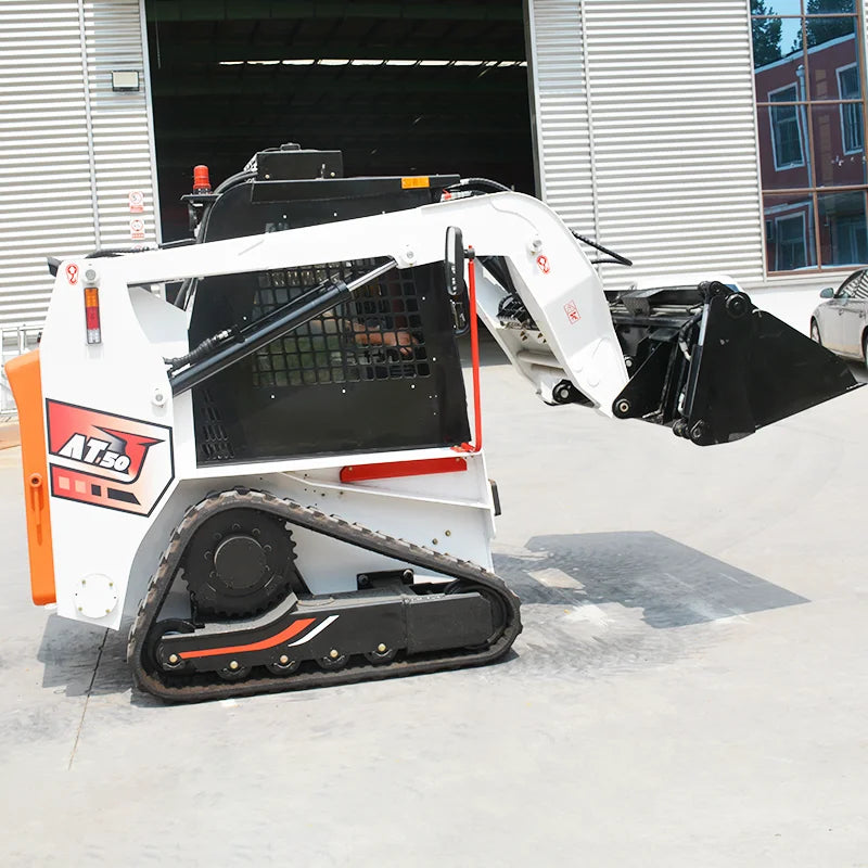 Customized Mini Skid Steer Loader with Snow Blower – Track Type, Enclosed Cab, 24HP CE EPA Certified