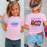 K-Pop Korean Wave Demon Hunter Kids 100% Cotton T-Shirt – Summer Street Style Cartoon Tee for Boys and Girls thumbnail 6