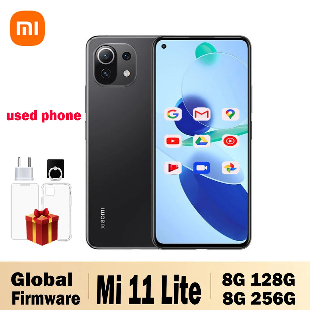 Global Firmware Xiaomi Mi 11 Lite 5G Smartphone – AMOLED, Snapdragon 780G, 64MP Triple Camera, 6.55" Full Screen, 90Hz – Used