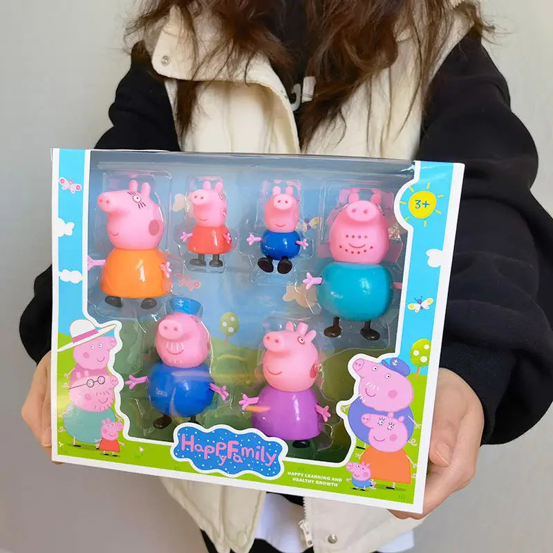 Peppa Pig Family Doll Set – Boy & Girl Characters Toy Figures