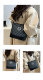 Retro M Letter Crossbody Handbag for Women – PU Leather Bucket Style Messenger Bag thumbnail 22