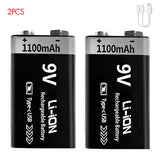 MATOV 9V 1100mAh USB Rechargeable Li-ion Battery – Type-C Charging | Long-Lasting Power for RC, Multimeters, Alarms & More thumbnail 21