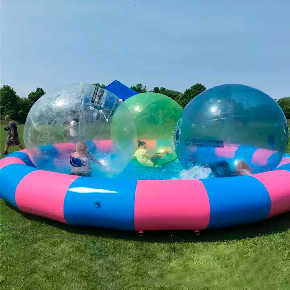 Square Inflatable Swimming Pool & Water Zorb Ball Pool – Heavy Duty PVC Outdoor Fun