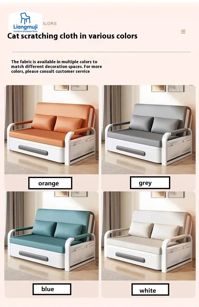 Fresh Foldable Home Sofa Bed – Minimalist Living Room Furniture with Storage