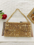 Retro Silver Sequin Metal Handwoven Shoulder Bag – High-End Women’s Square Handbag thumbnail 8