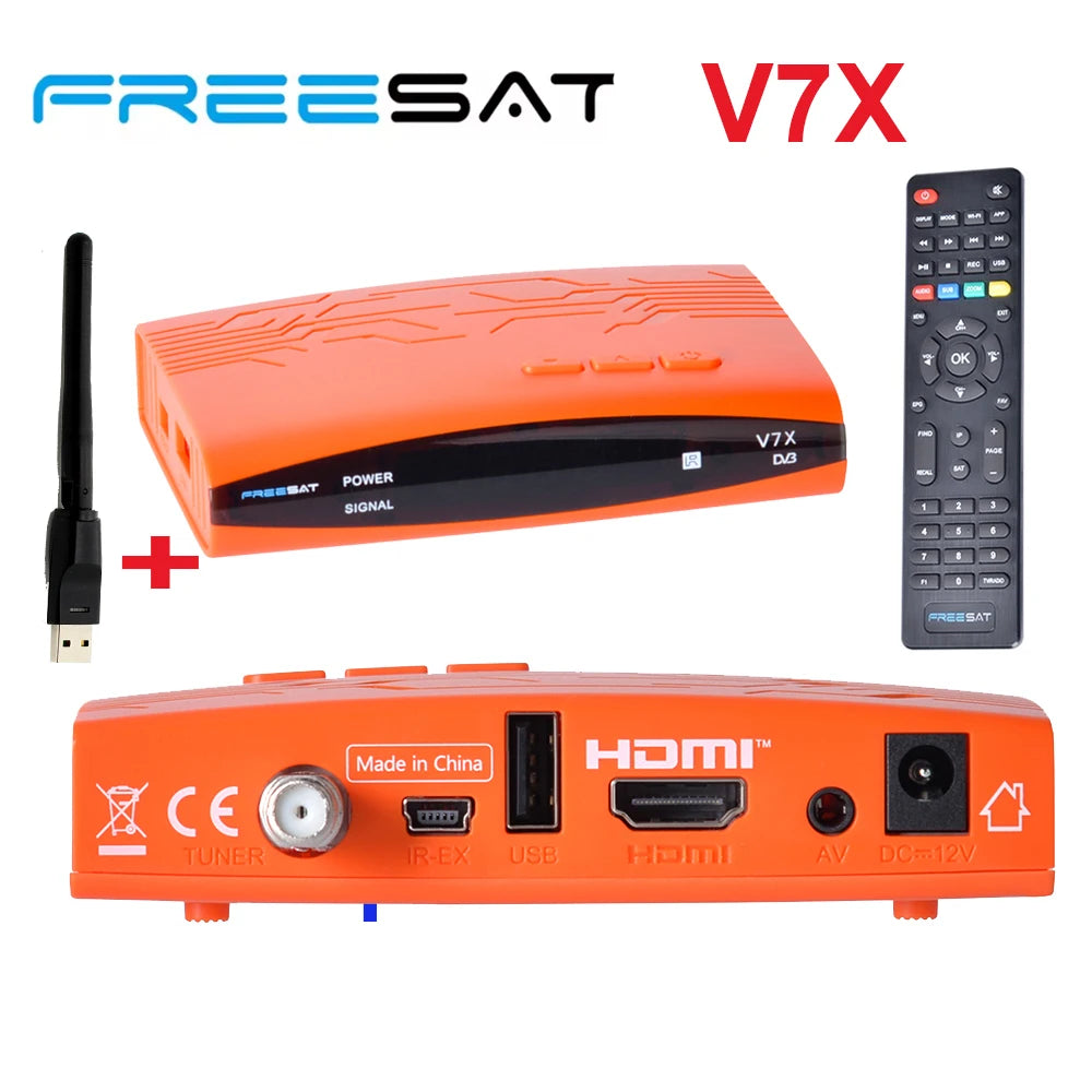 Freesat V7X Full HD 1080P Satellite TV Receiver DVB-S2X/S2/S H.265 Digital Set-top Box