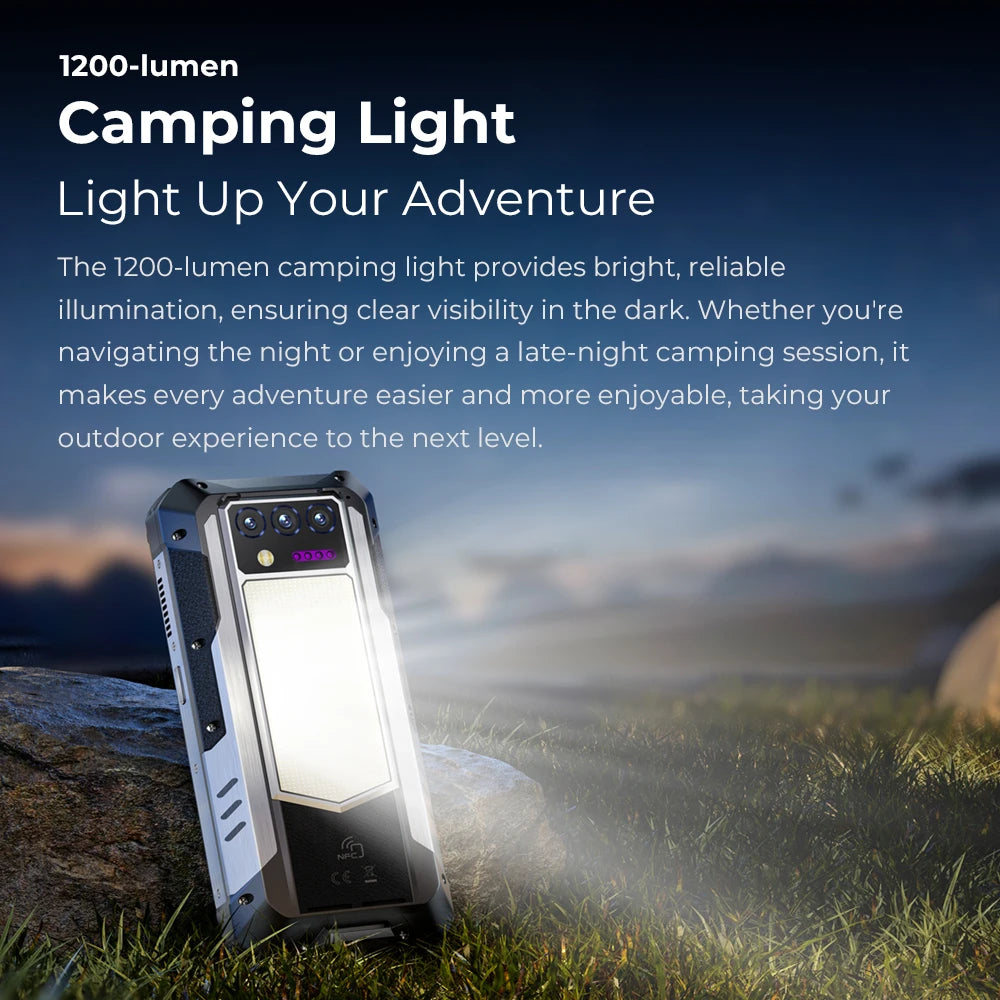 OUKITEL WP100 Rugged Smartphone – 33,000mAh, Laser Rangefinder, 200MP Camera, 36GB+512GB, 6.8" FHD+, NFC GPS 5G