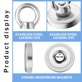 Super Strong Neodymium Fishing Magnet with Eyebolt and Countersunk Hole thumbnail 13
