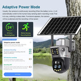 LS VISION Dual Screen Solar Camera 10X Zoom Outdoor WIFI/4G PTZ CCTV with Light Alarm thumbnail 6