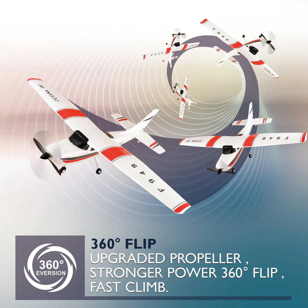 WLtoys F949 LCD RC Airplane Cessna 182 3D/6G 3CH Fixed Wing with Gyroscope Night Flight Ready
