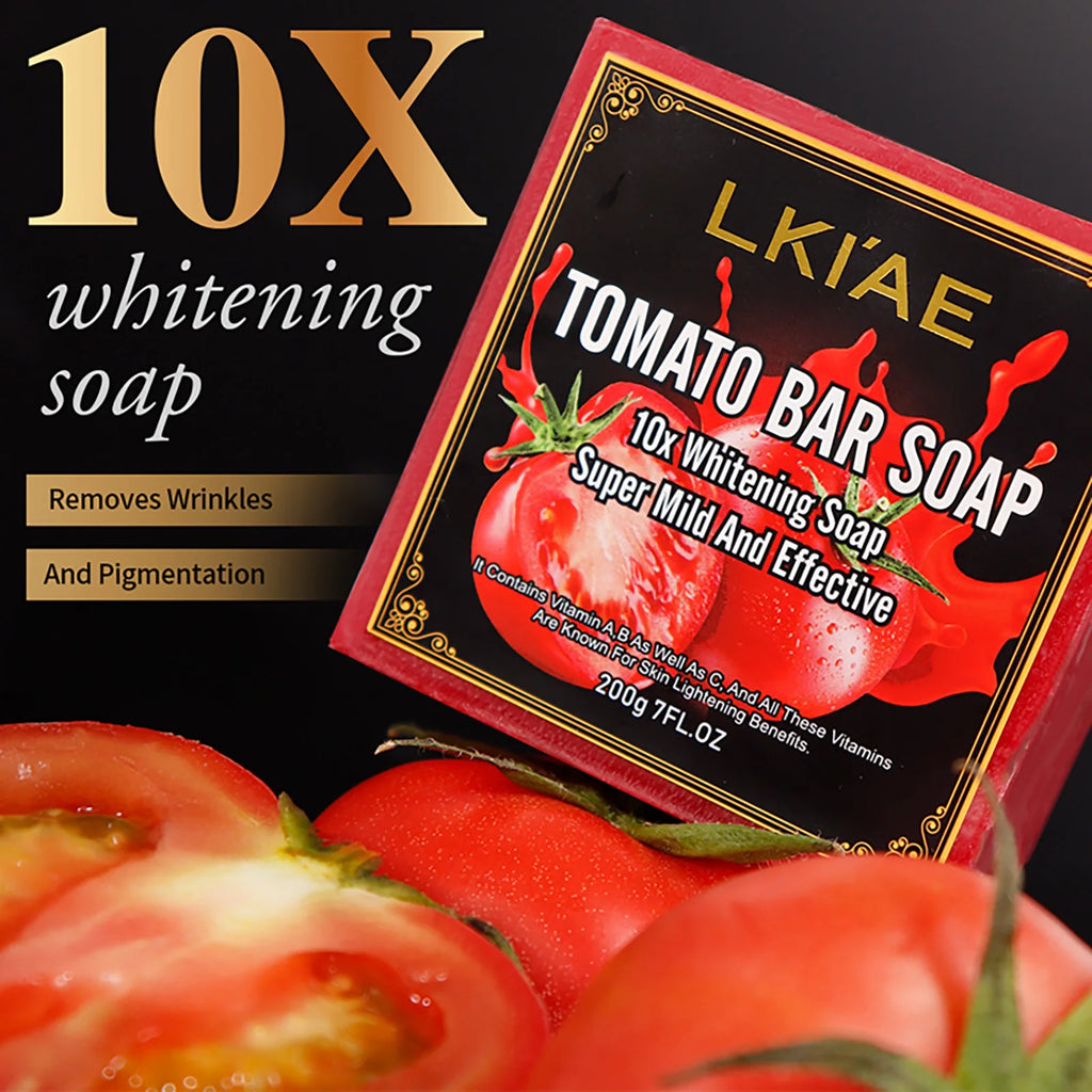 omato Whitening Handmade Natural Soap Bar 200g – Face & Body Brightening, Oil Control, Paraben Free