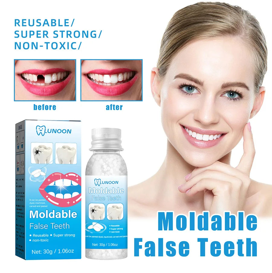 Moldable False Tooth Maker Kit – Temporary Dental Repair Beads for Missing Teeth, Gaps & Cosplay Use – 30ml