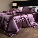 Silk Bed Sheets Set Luxury Bedding with Duvet Cover, Fitted/Flat Sheet & Pillowcases – King, Queen, Full, Twin thumbnail 16