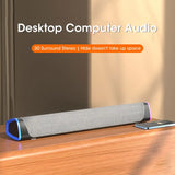 4D Computer Speaker Bar Stereo Sound Subwoofer Bluetooth Speaker for MacBook, Laptop, PC, and Music Player thumbnail 2