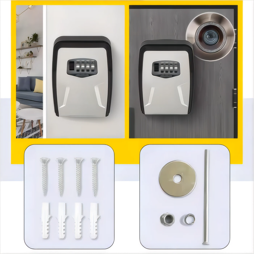 Password Lock Box – Anti-theft Wall-mounted Key & Card Safe