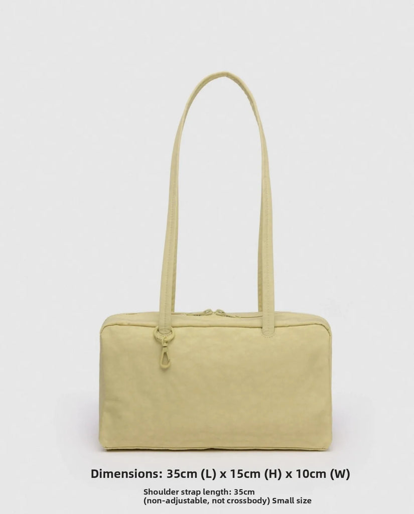 Large Capacity Square Shoulder Bag – Casual Canvas Bowler Handbag for Everyday Use