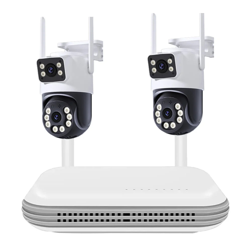 8CH NVR WiFi CCTV Security System 4MP/6MP IP Cameras with Audio & Two-Way Communication