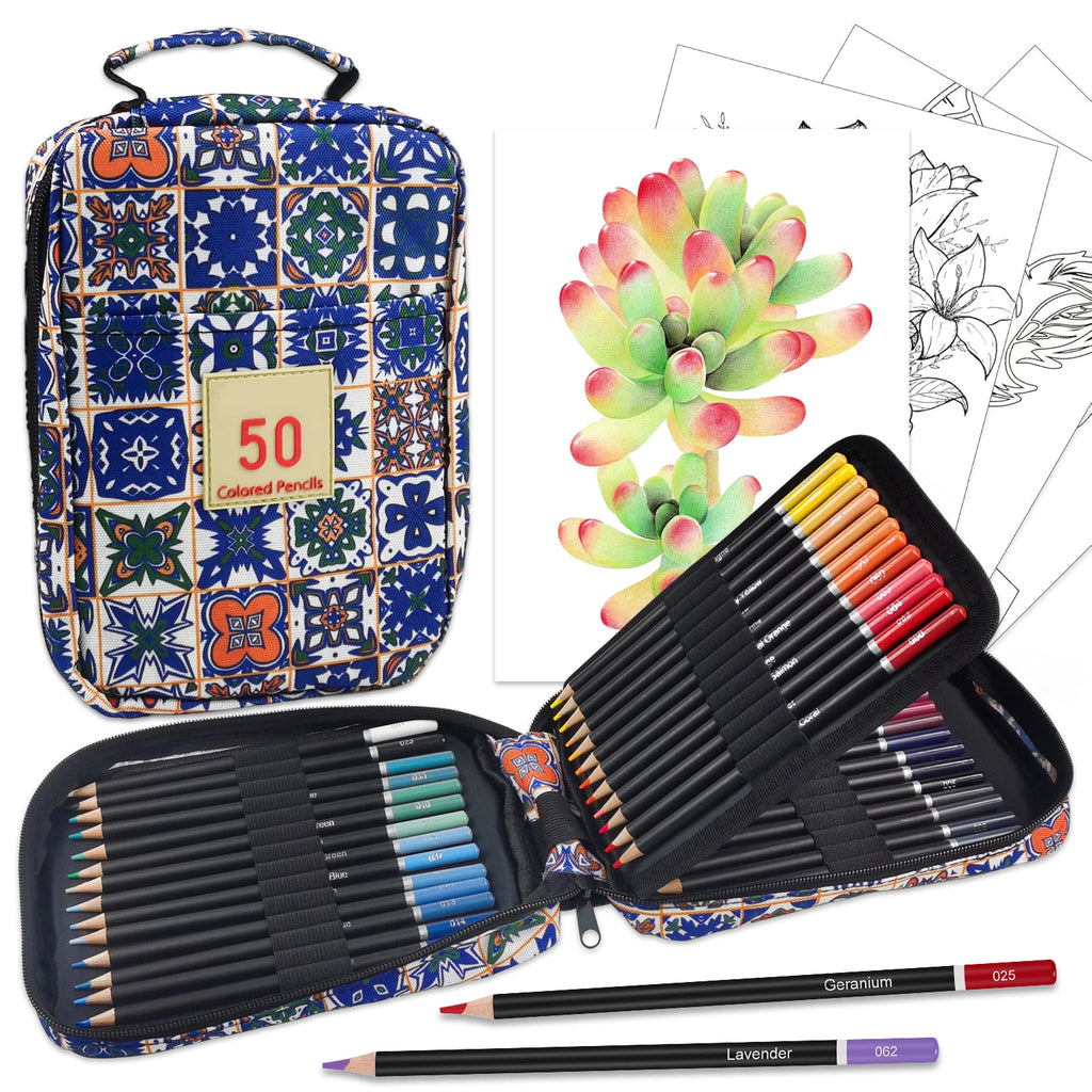 72/120/180/260 Color Lead Pencil Set – Vibrant Watercolor-Style Erasable Art Pencils for Artists & Beginners