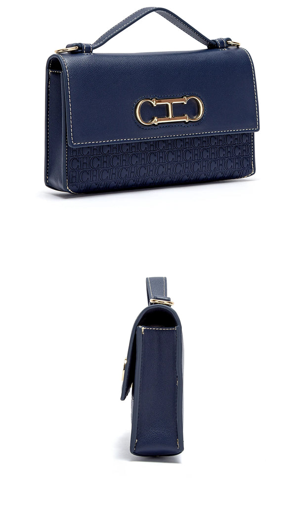 CH Letter Print Crossbody Bag – Elegant Compact Women’s Satchel Handbag
