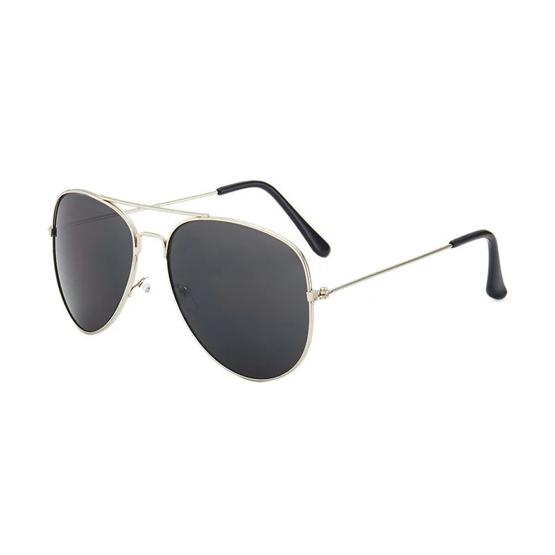 Kids Metal Oval Sunglasses – Cute Fashion Mirror Lens UV Protection for Boys & Girls