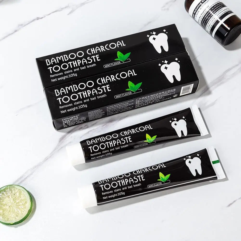 Bamboo Charcoal Toothpaste – Whitening, Activated Carbon for Yellow Teeth Removal & Fresh Oral Care