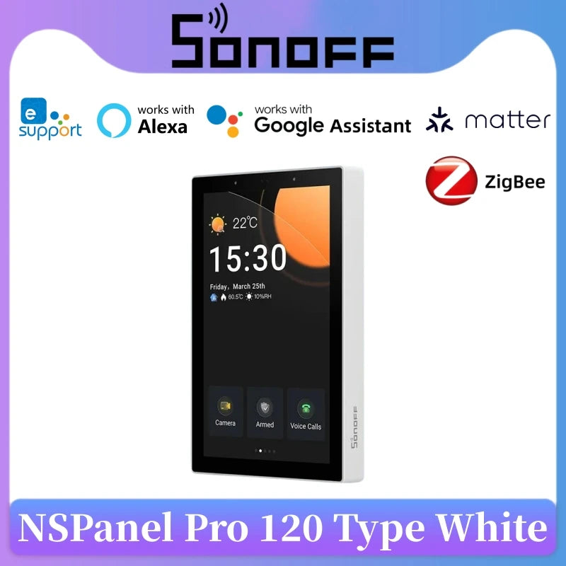 SONOFF NSPanel Pro 120 Smart Home Control Panel with Zigbee Gateway & Power Monitoring