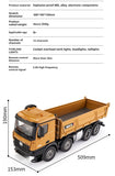 536 12-Channel 1:14 Alloy Remote Control 8-Wheel Heavy-Duty Engineering Dump Truck Toy with Lights thumbnail 23