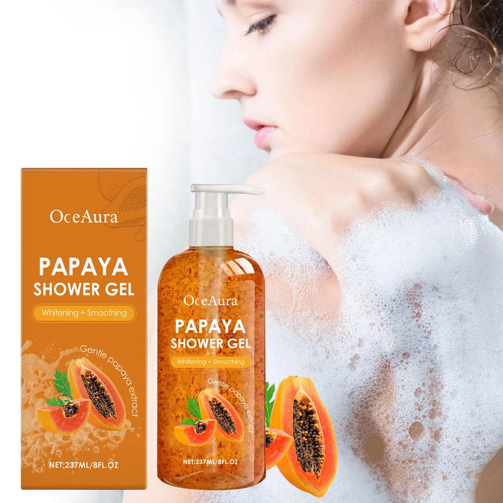Papaya Whitening Shower Gel – Exfoliating Brightening Body Wash with Rich Foam & Lasting Fragrance