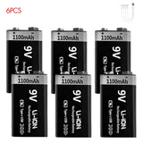 MATOV 9V 1100mAh USB Rechargeable Li-ion Battery – Type-C Charging | Long-Lasting Power for RC, Multimeters, Alarms & More thumbnail 26