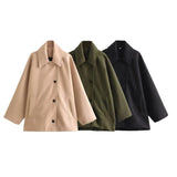 MUJER Oversize Long Jacket for Women – Autumn/Winter Trench Coat Bomber Style thumbnail 6